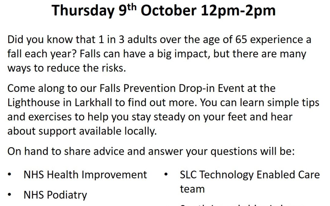 Falls Prevention Drop-In: Tips, Support and Advice