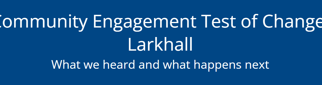 NHS Lanarkshire thanks Larkhall partners and community following engagement project